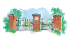 cemetery gate painting